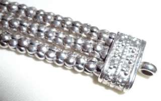 Silpada Rare .925 Sterling Silver Three Strand Popcorn Bracelet B1210 