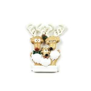 8172 3 Reindeer Family Personalized Christmas Ornament  