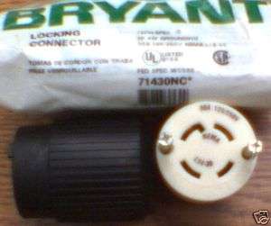 BRYANT 71430NC 30 Amp 125/250 HBL2713 L14 30R Connector  