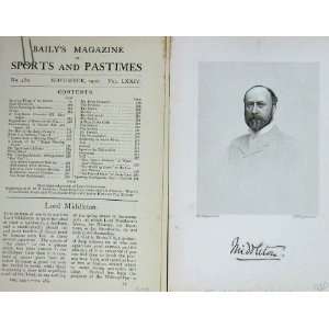  1900 Antique Portrait Lord Middleton Sportsman BailyS