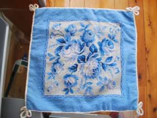 Handmade Wool Needlepoint Tapestry Rose Cushion Cover C  
