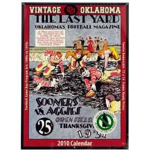   Oklahoma Sooners Vintage 2010 Football Program Calendar Sports