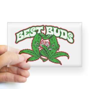    Sticker Clear (Rectangle) Marijuana Best Buds 