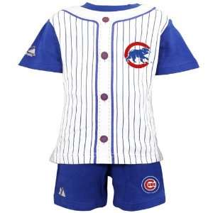   Cubs Infant Royal Blue Pinstripe 2 Piece Uniform Short Set (12 Months