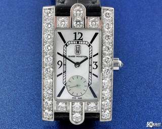 Fine Ladies 18K W/G Diamond Harry Winston Avenue Watch.  