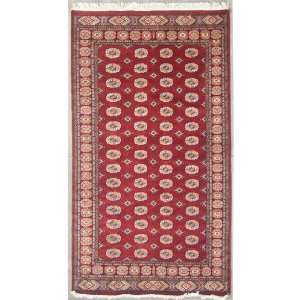  52 x 711 Pak Mori Bokhara Area Rug with Silk & Wool Pile 