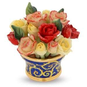 Halcyon Days Enamels Mixed Rose Roses Floral Bouquet