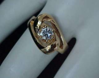 carat BRILLIANT cut LOVE KNOT 14k Gold ep Ring Sz6  