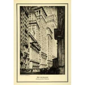  1934 Print New York Stock Exchange Karl Dehmann Wall Street 