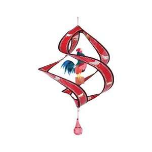  Hanging Rooster Accent Twirly Patio, Lawn & Garden