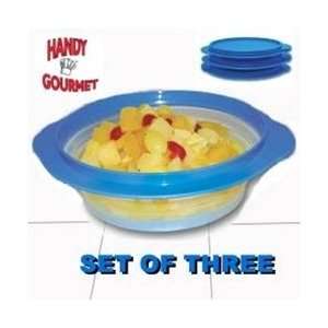  Collapsible Plastic Containers   Set of 3 (BLUE) (1H x 8 