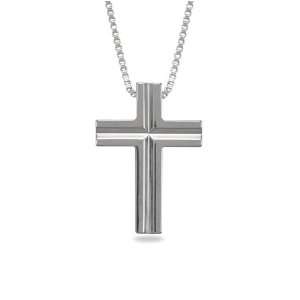 com Necklace with 22 Stainless Steel Box Chain and Tungsten Carbide 