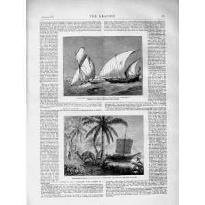   1873 Slavery Africa Wolverine Ship Batilla Mtipe Dhow