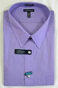 New Mens Croft Barrow LS Broadcloth Dress Shirt Purple  