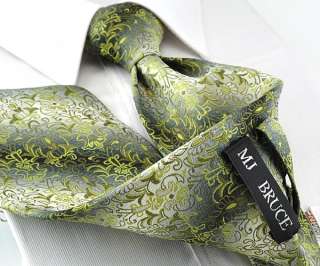   Jacquard Woven silk Mens Tie Floral Print Necktie set Cufflinks 035