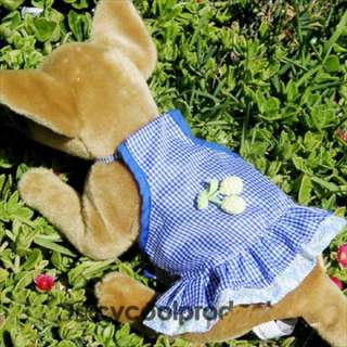 BLUE CHERRY SKIRT DRESS dog clothes APPAREL Chihuahua  