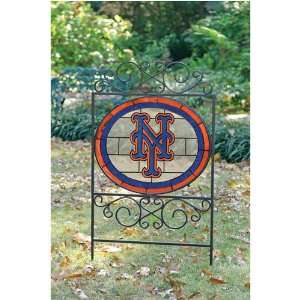  Memory Company New York Mets Stained Glass Yard Sign 