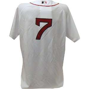 Drew #7 2010 Red Sox Game Used White Jersey (48) (LH798817 
