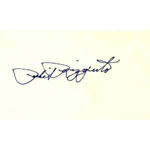  Phil Rizzuto Autographed 3x5 Card 
