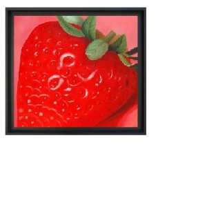  Framed Oil Painting on Canvas   10x10 Strawberry