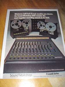 SOUND WORKSHOP 1280 MIXING CONSOLE AD  