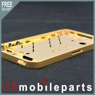New Apple Iphone 4 metal gold mid frame chassis bezel  
