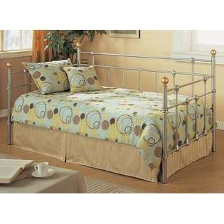   gold finish metal day bed  Poundex For the Home Bedroom Collections
