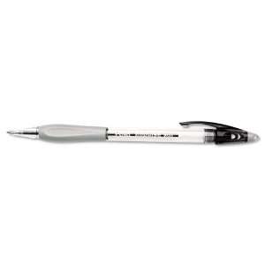 Pentel  Impulse Ballpoint Pen, Clear Barrel, Black Ink, Fine Pt, 0.70 