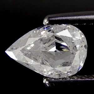 05 Cts SPARKLING NATURAL WHITE FIRE DIAMOND PEAR GEM~  