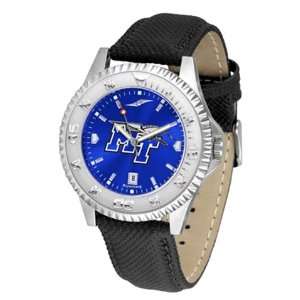 Middle Tennessee State MTSU Mens Leather Wristwatch  