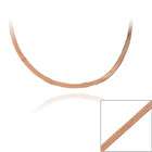  Mondevio Rose Gold over Silver 18 inch Herringbone Chain 