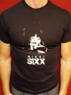 Nikki Sixx t shirt vintage motley crue tour dokken blk*  