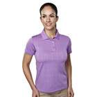 Tri Mountain Womens Tonal Plaid UltraCool Jacquard Polo T Shirt 