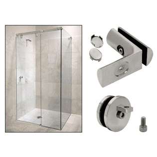   90 Degree Wall to Glass Sliding Shower Door Accessory Kit 