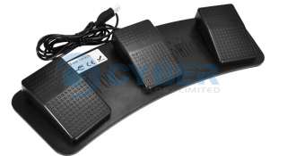 USB PC Game Keyboard Triple Foot Action Switch Pedal With 