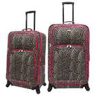  U.S. Traveler Pink Leopard Fashion 2 piece Spinner 