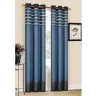   Bedding CITY SCAPE Sultry Blue Grommet Window Curtain Panel 40x84
