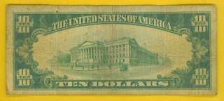 1928 $10.00 U.S. GOLD SEAL GOLD CERTIFICATE  