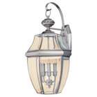    965 Three Light Outdoor Wall Lantern   Antique Brushed Nickel Finish