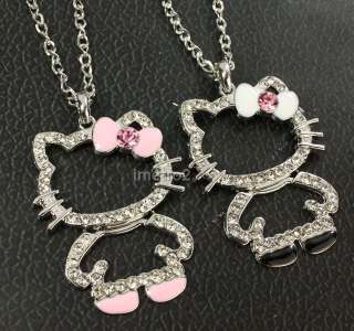   hello kitty Friends Friendship chain necklace swarovski crystal  