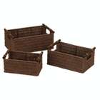 Whitney Design ML 7050 Paper Rope Large Basket Stained   Set of 3