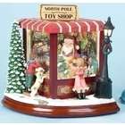 Roman 8 Battery Operated Santas North Pole Toy Shop Musical 