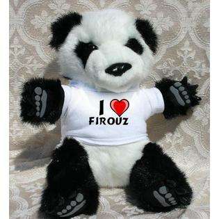 Plush Stuffed Panda Puppet with I Love Firouz T Shirt  SHOPZEUS Toys 