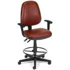 ofm wine vinyl posture drafting stool office task chair