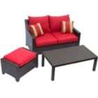 RST Outdoor Cantina™ Love Seat, Coffee Table and Ottoman