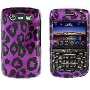 BlackBerry Onyx/Bold 9700 Purple Leopard Snap On Protector Case 