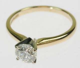 LADIE 14K YELLOW GOLD SOLITAIRE DIAMOND ENGAGEMENT RING 153153  