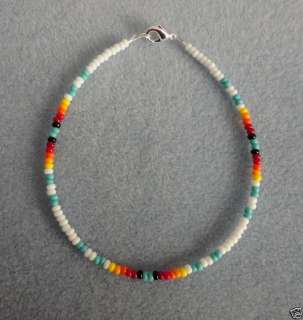 White +Turquoise Anklet,Ankle Bracelet Native American  