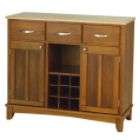   41 3/4W x 16 3/8D Buffet with Solid Wood Top   Cottage Oak Finish