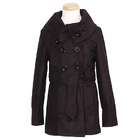 Doll House Girls Dollhouse Girls Black Belted Pea Coat Button Jacket 